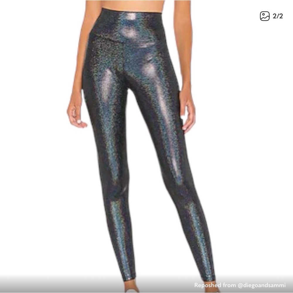 Beach Riot 2 pair  Shimmering Black Leggings